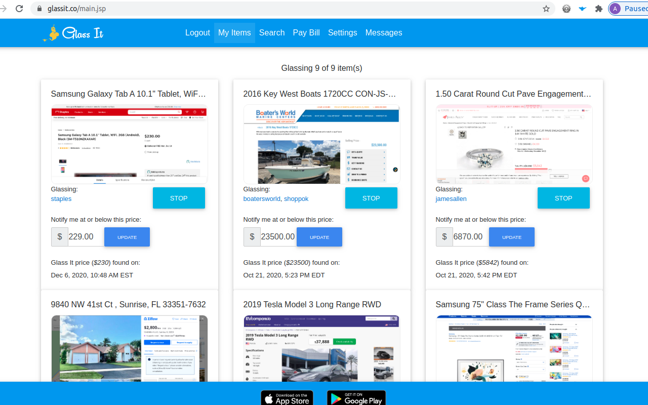 Glass It Price Tracker截图2