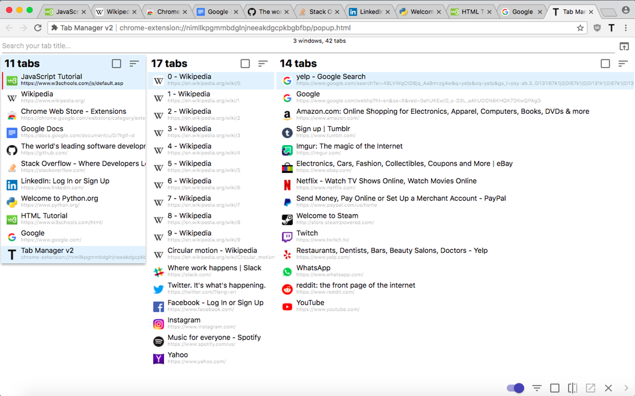 Tab Manager v2截图1