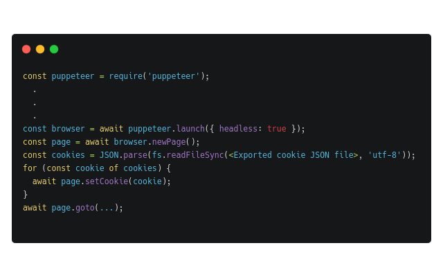 Export cookie JSON file for Puppeteer截图2