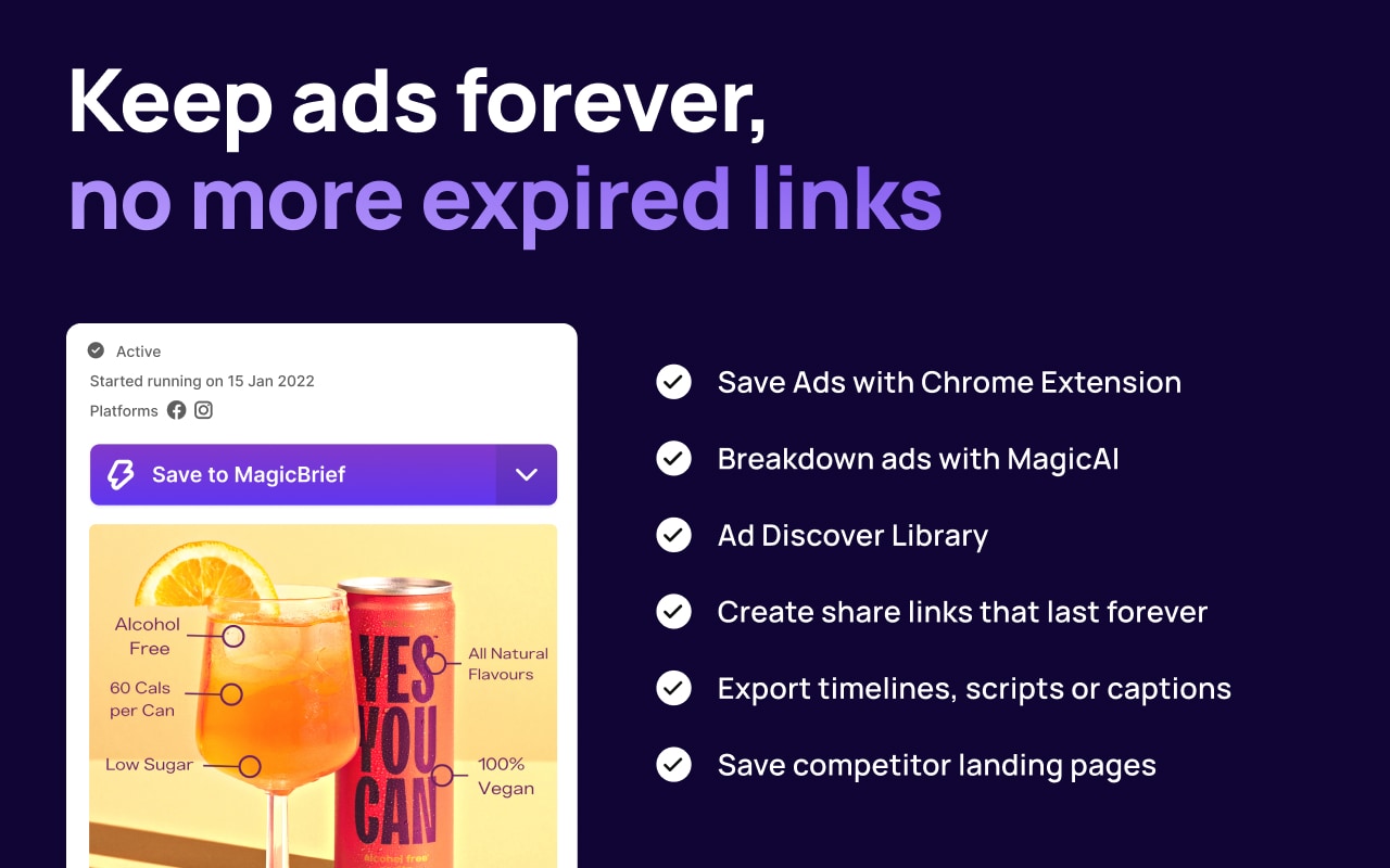 MagicBrief - Save Facebook & TikTok ads截图4