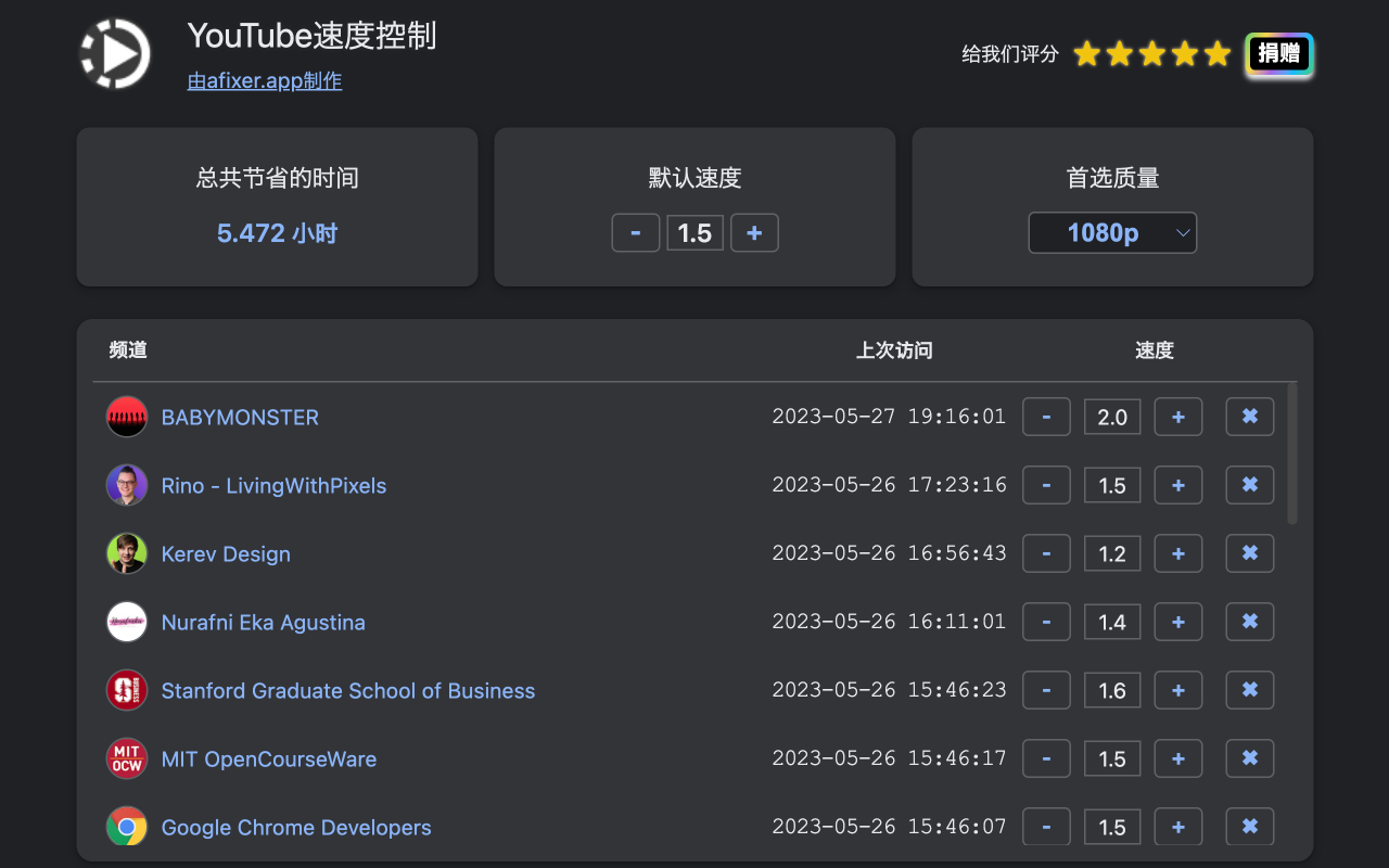 YouTube视频速度大师截图1