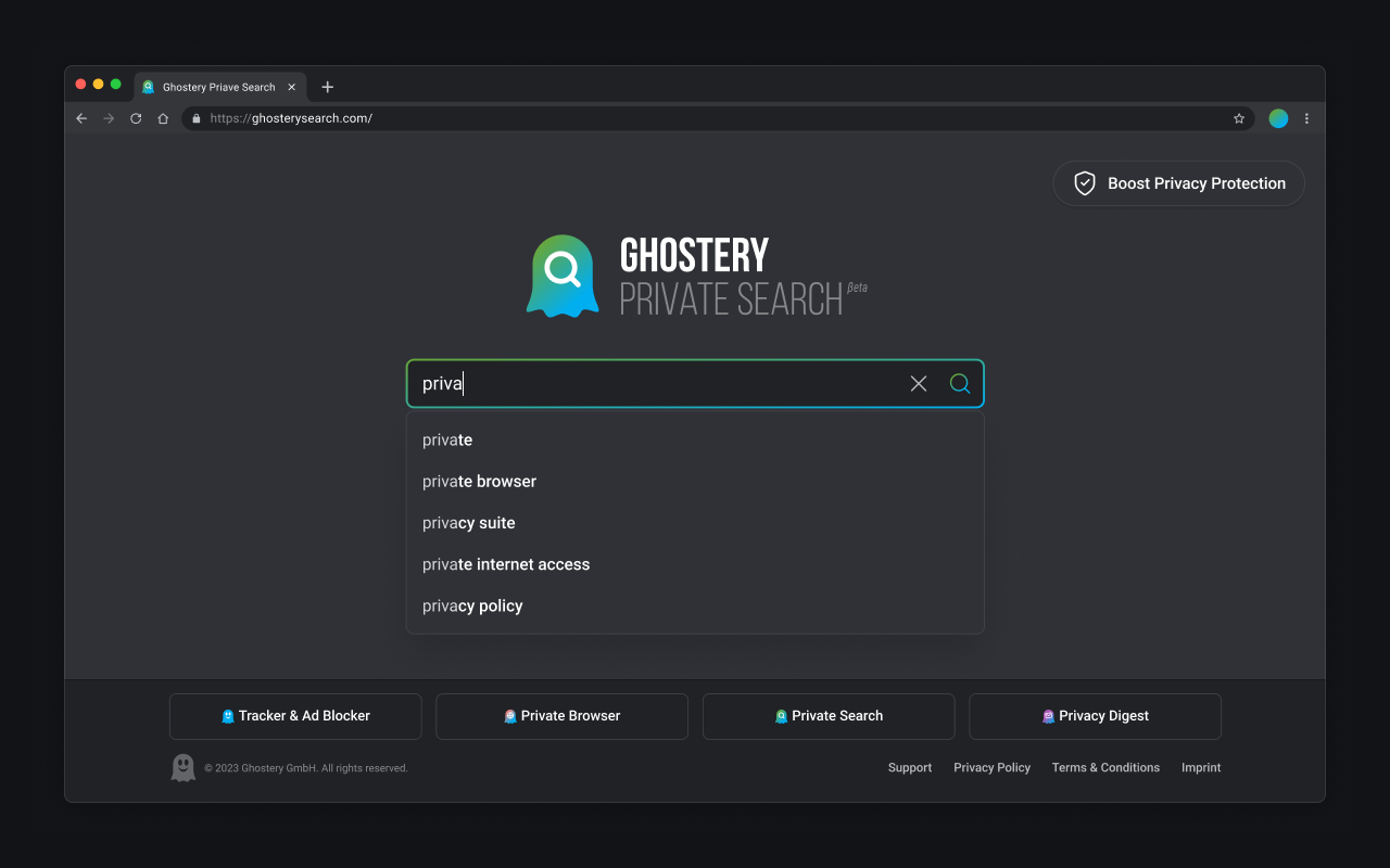 Ghostery Private Search for Chrome截图1