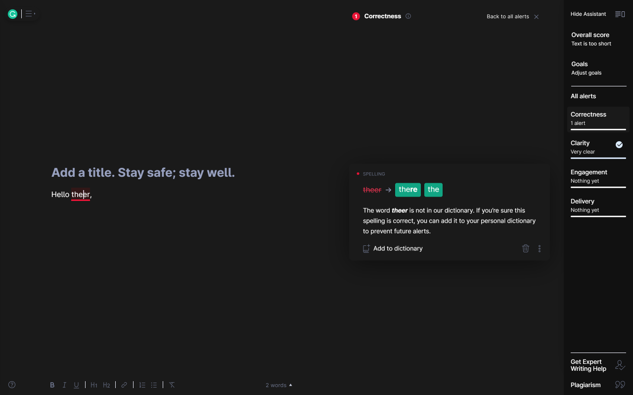 Grammarly Dark截图1