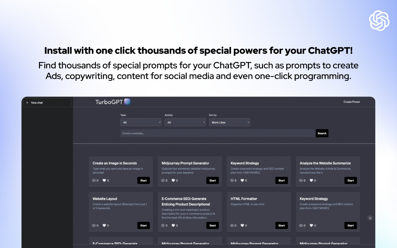 TurboGPT - Super Powers in your Chat GPT截图1