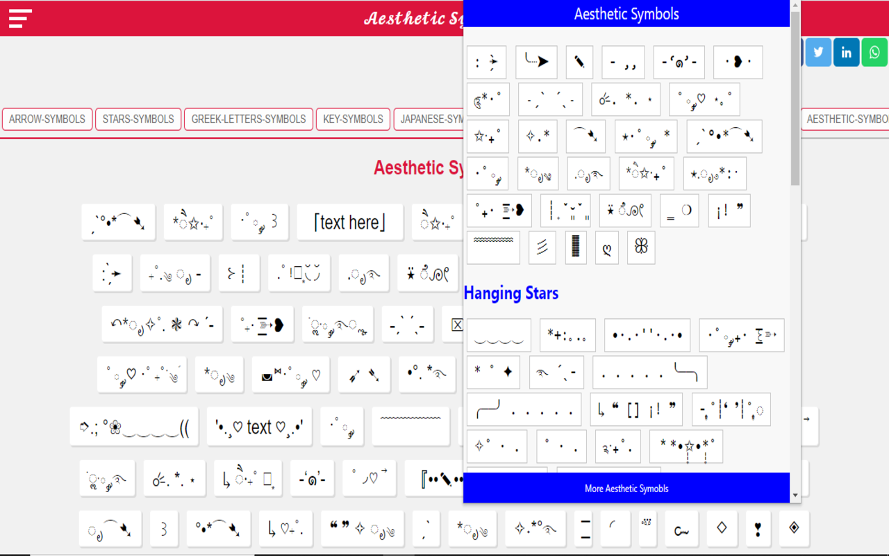 Aesthetic Symbols {copy and paste}截图3