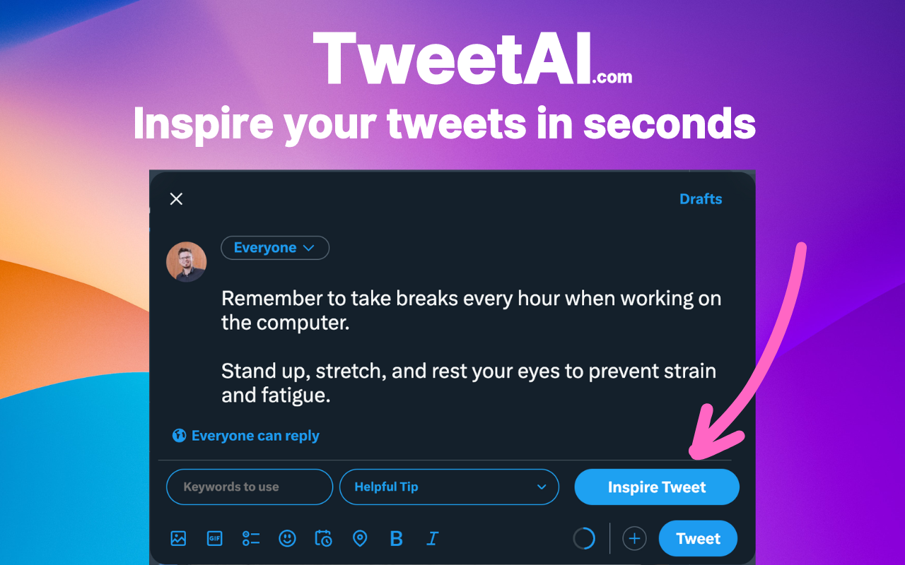 TweetAI.com - Smart AI Tweet & Reply Generator截图1