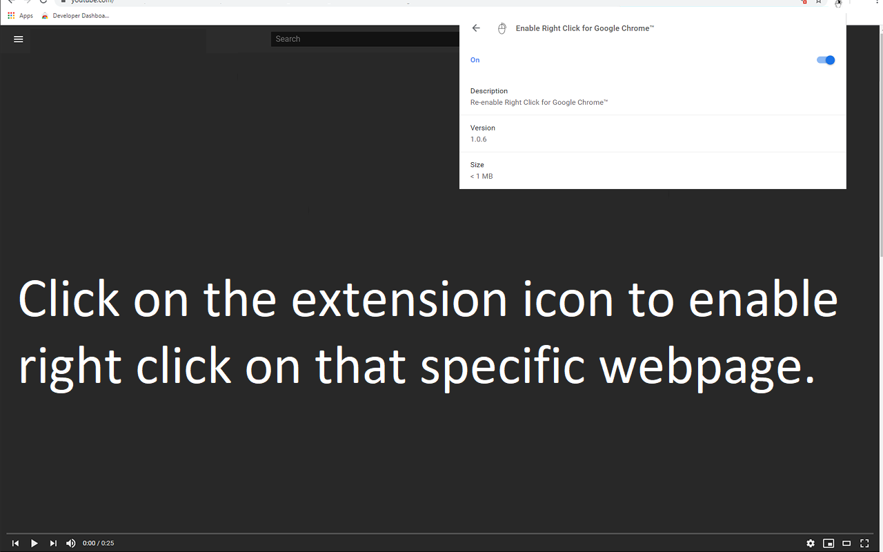 为Google Chrome™启用右键截图1