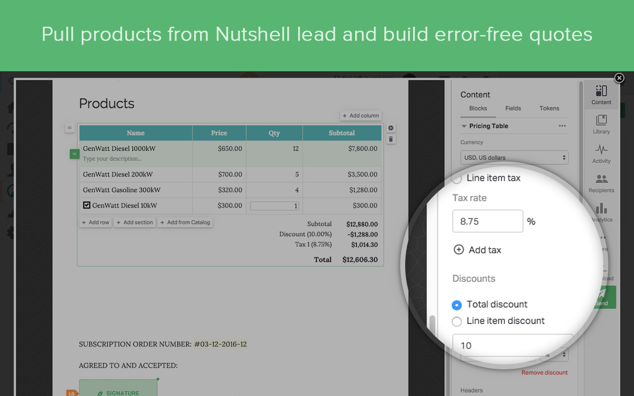 Documents Automation for Nutshell CRM截图3