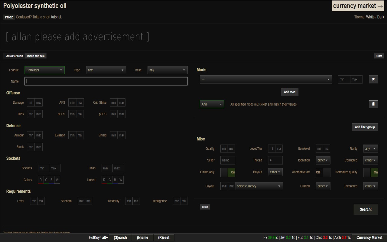 poe.trade Enhancement Suite截图1