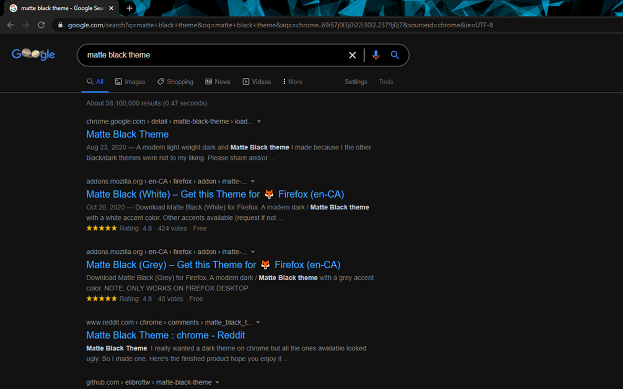 Google Dark Theme截图4