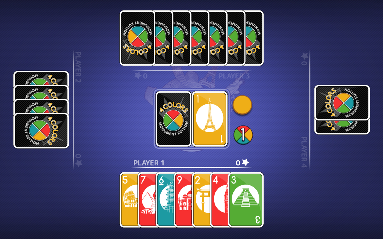 4 COLORS Card Game with AI截图2