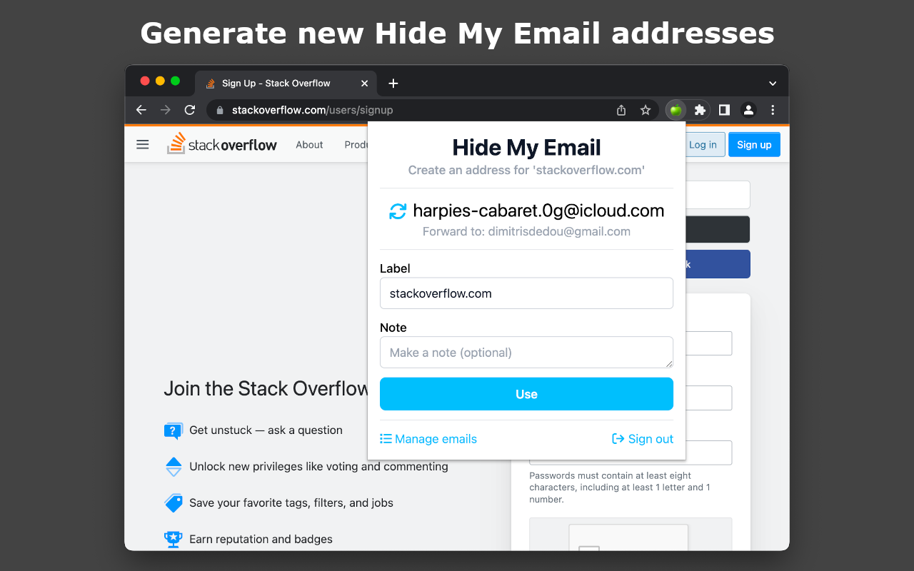 iCloud Hide My Email截图2