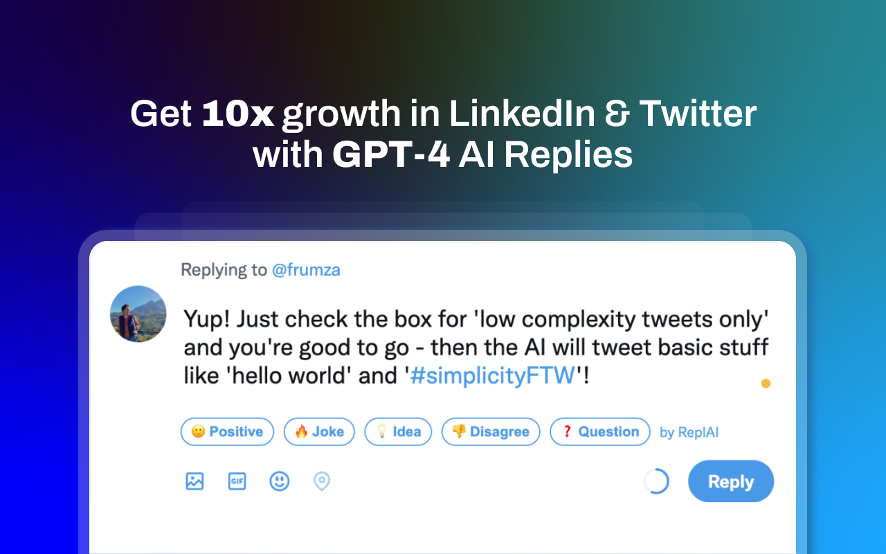 Replai – AI comments for LinkedIn/X (Twitter)截图2