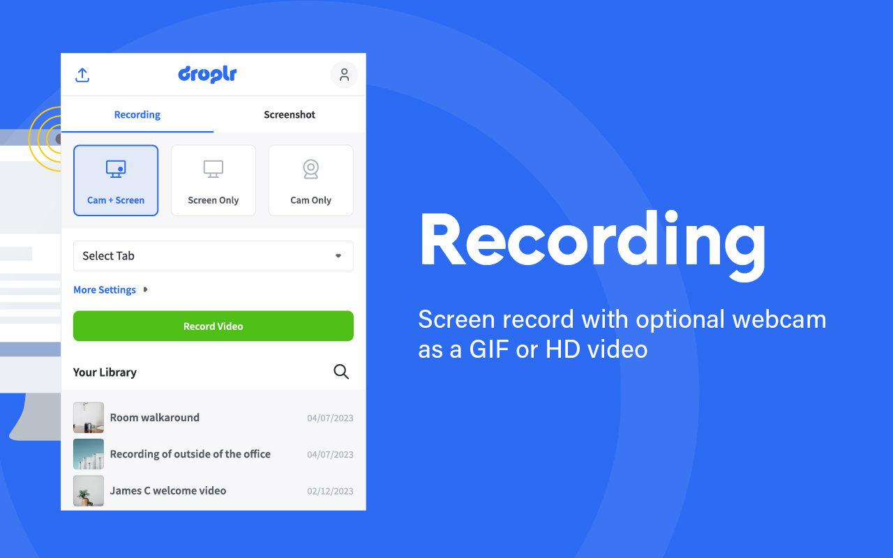 Screenshot & Screen Recorder w/ Webcam-Droplr截图1