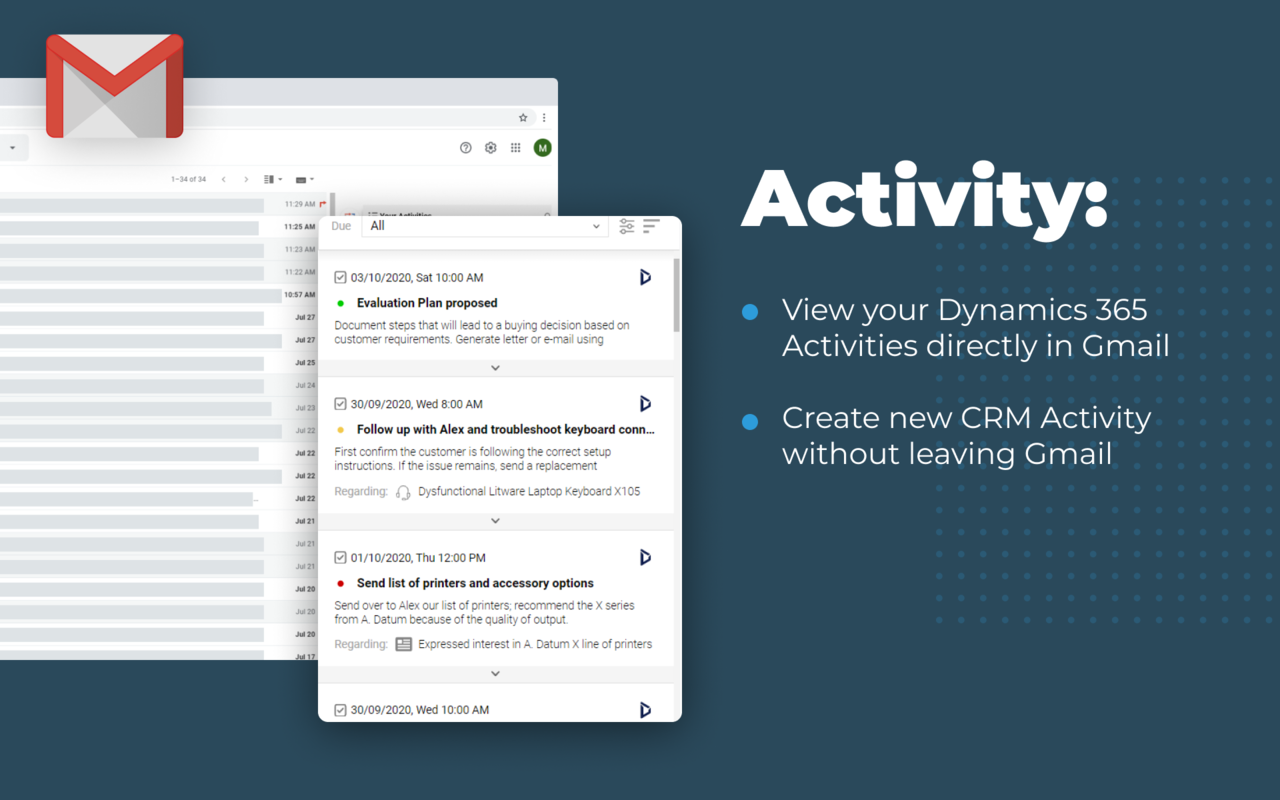 Dynamics 365 Integration for Gmail截图3