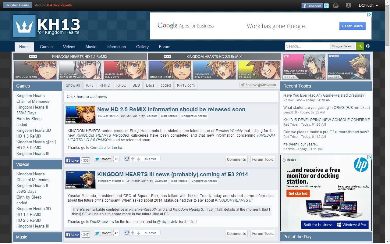 KH13.com, for Kingdom Hearts截图1
