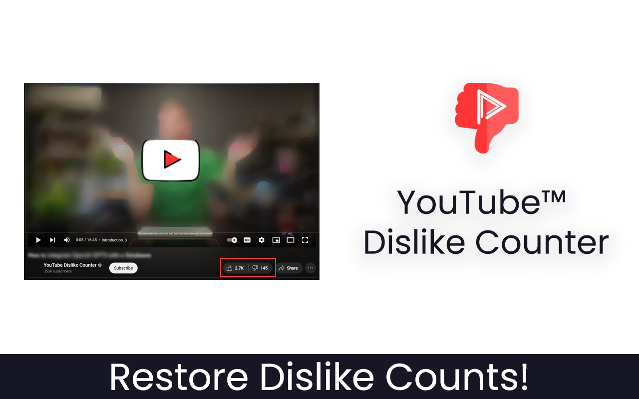 YouTube™ Dislike Counter截图1