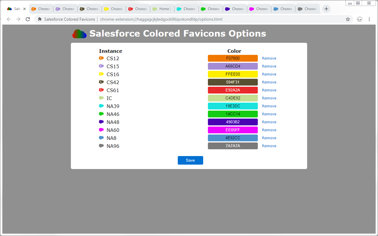 Salesforce Colored Favicons截图1