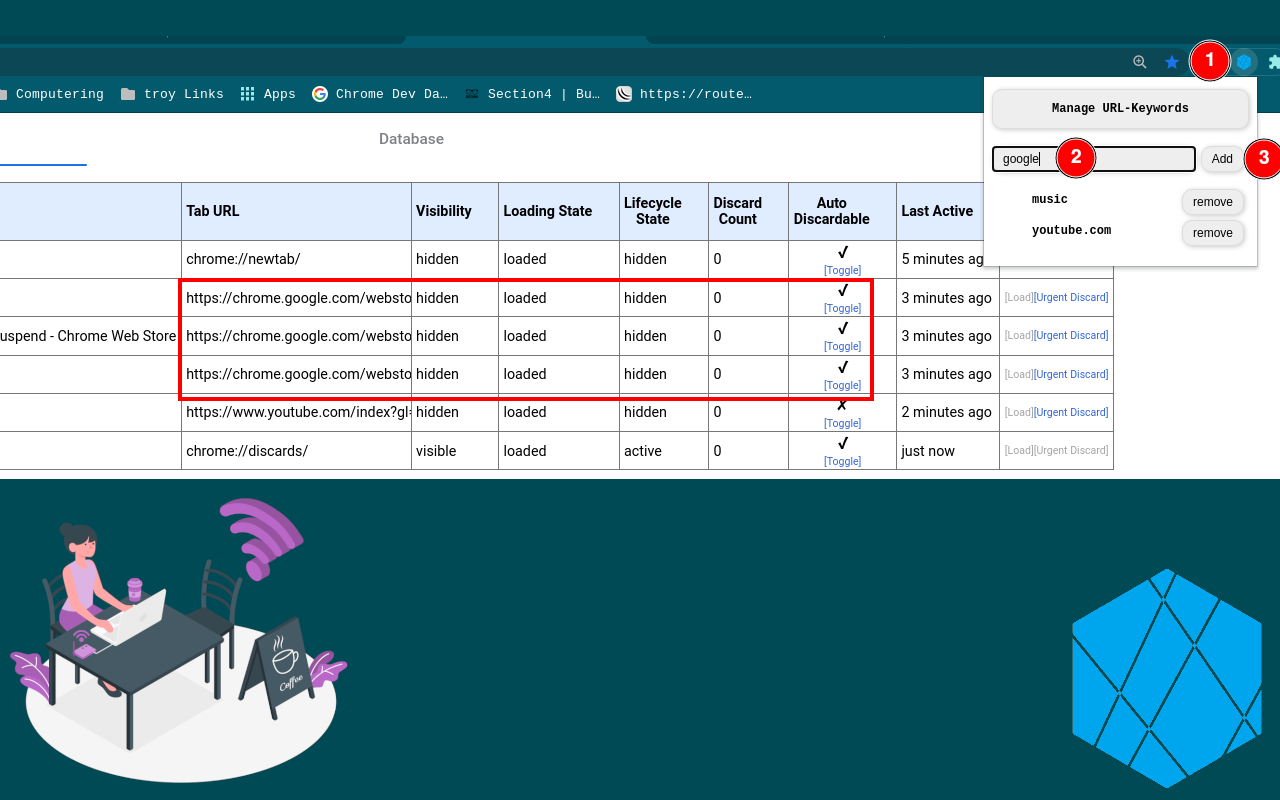 DoNotDiscard - Disable tab discard/suspend截图1