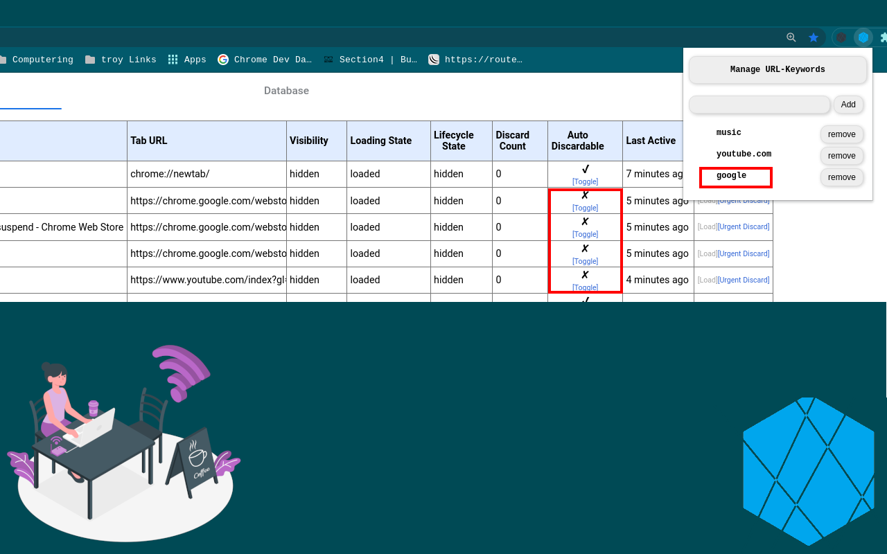 DoNotDiscard - Disable tab discard/suspend截图2