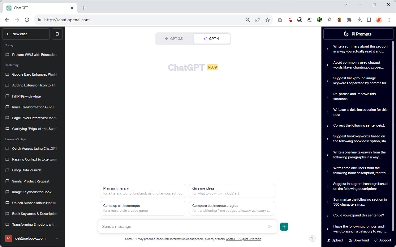 PI Prompts · Prompt Library for LLM platforms截图5