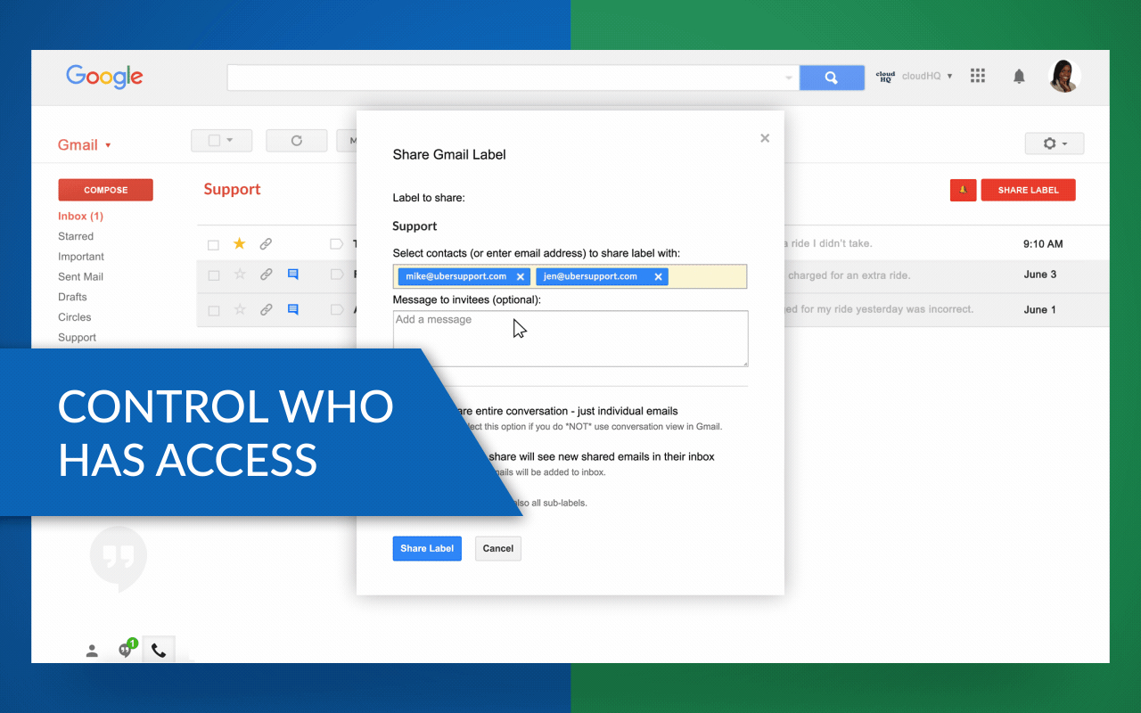 Label Sharing for Gmail™ by cloudHQ截图1