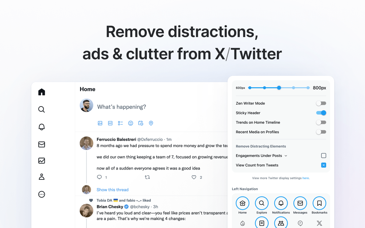Minimal Theme for Twitter / X截图3