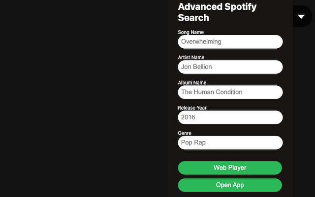 Advanced Spotify Search截图1